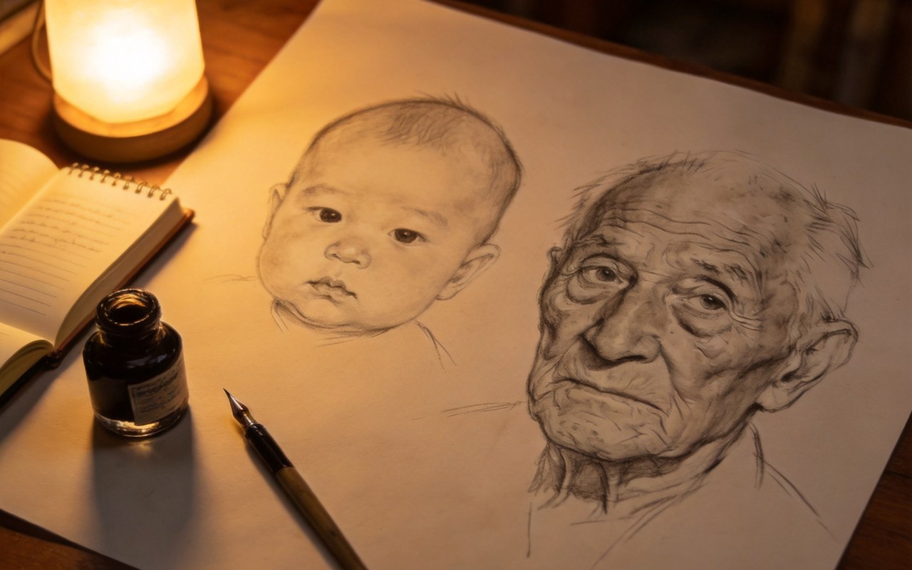 绘画教程：一画老人就只会堆皱纹、画小孩像缩小版大人？聊聊角色"年龄感"怎么画